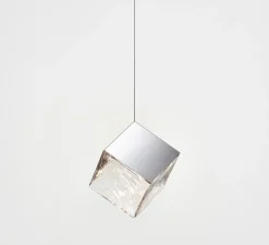 Suspension, Pyrite, avec rosace, argent, Ø18,3cm, H22,5cm - Bomma