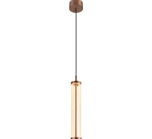 Suspension, Quimera, cuivre foncé mat, LED, dim, 2700-3000K, 320 lm, Ø7,6cm, H47cm - SLV
