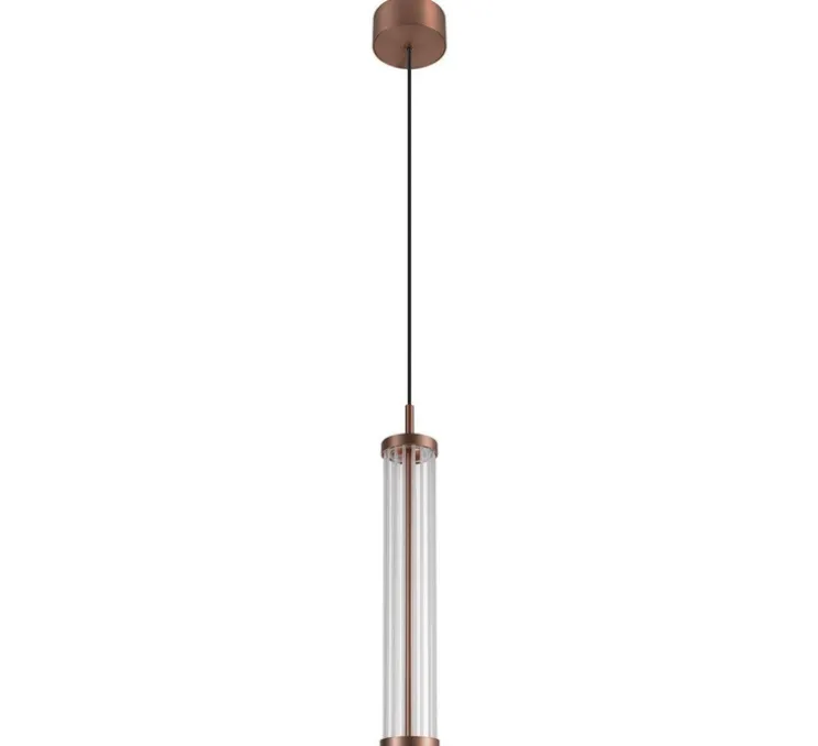 Suspension, Quimera, cuivre foncé mat, LED, dim, 2700-3000K, 320 lm, Ø7,6cm, H47cm - SLV