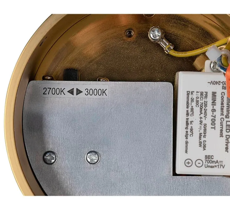 Suspension, Quimera, laiton brossé, LED, dim, 2700-3000K, 320 lm, Ø7,6cm, H47cm - SLV