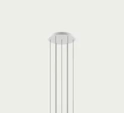 Suspension, Rain cluster 7 pièces avec rosace, chrome & or, LED, dim, 2700K, 1280 lm, Ø40cm, H100cm - Lodes