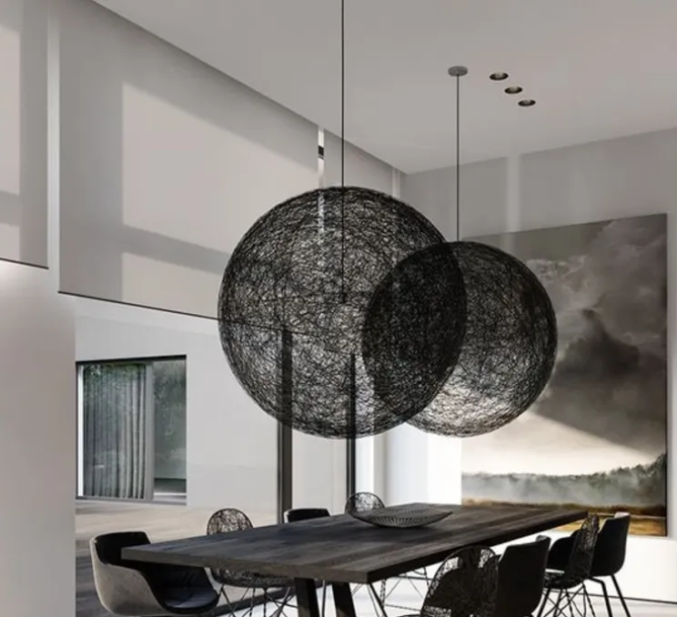 Suspension, Random Light II, Medium, noir, LED,2700k, 800lm, Ø80cm - Moooi