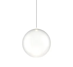 Suspension, Random solo 18 sans rosace, blanc givré, LED, dim, 3000K, 160 lm, Ø18cm, H18,7cm - Lodes