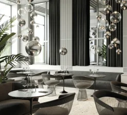 Suspension, Random solo 18 sans rosace, transparent, LED, dim, 3000K, 160 lm, Ø18cm, H18,7cm - Lodes