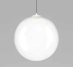 Suspension, Random solo cluster 5 pièces avec rosace, rose, transparent, LED, dim, 2700K, 450 lm, Ø38cm, H130cm - Lodes