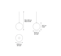 Suspension, Random solo cluster 5 pièces avec rosace, rose, transparent, LED, dim, 2700K, 450 lm, Ø38cm, H130cm - Lodes