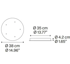 Suspension, Random solo cluster 5 pièces avec rosace, rose, transparent, LED, dim, 2700K, 450 lm, Ø38cm, H130cm - Lodes