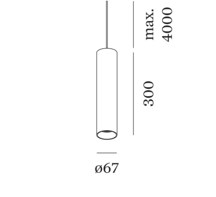 Suspension, Ray 3.0 sans rosace, or, LED, dim, 2700K, 405 lm, Ø6,7cm, H30cm - Wever&Ducré