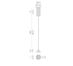 Suspension, Rendez-vous avec rosace, noir, LED, 2700K, 103 lm, Ø7cm, H4,2cm - Panzeri