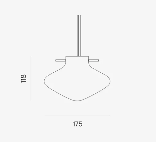 Suspension, Repose 175, blanc & noir, Ø17,5cm, H11,8cm - lyfa