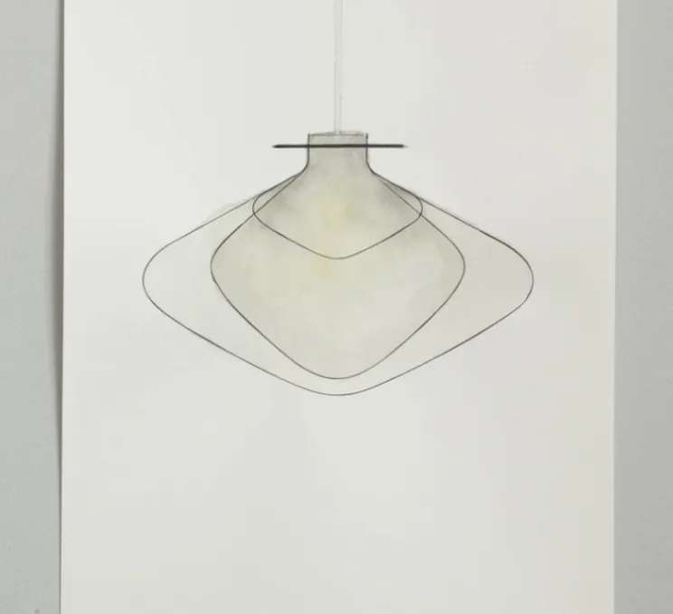 Suspension, Repose 260, blanc, or, Ø26cm, H25,2cm - lyfa