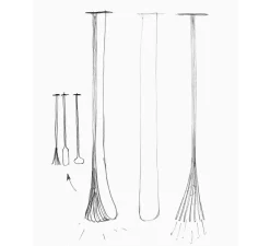 Suspension, Respiro 1200, noir, 2700K, 3400lm, L120cm, H15cm - DCW éditions