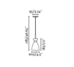 Suspension, Retro, cuivre, H12cm - FARO