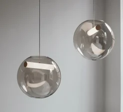 Suspension, Reveal small, verre fumé, Ø35cm, LED, 3000K, 900lm, - Northern