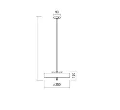 Suspension, Revolve, blanc, LED, Ø35cm, H40cm - Bert Frank