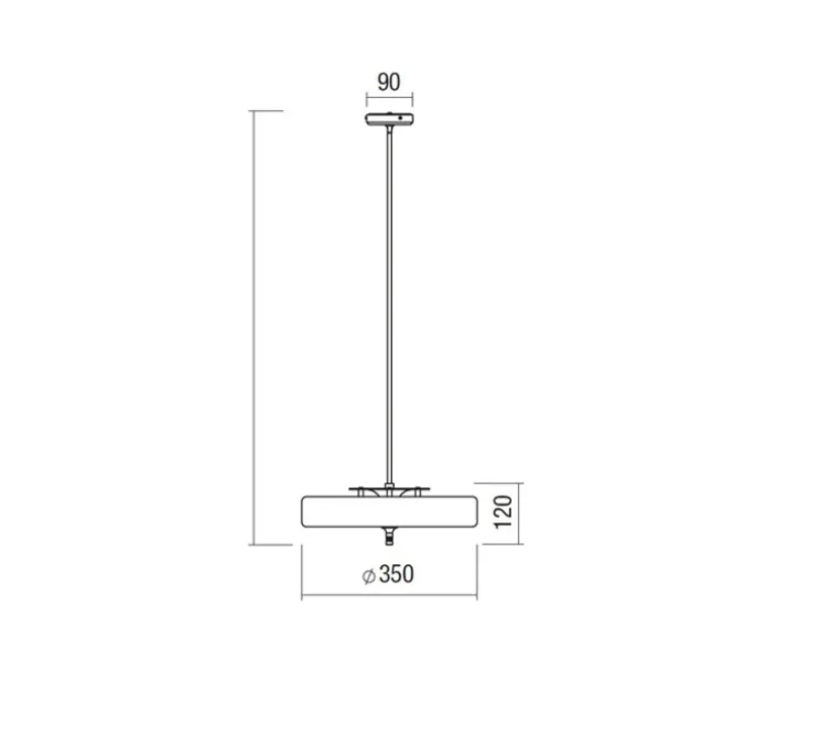 Suspension, Revolve, noir, LED, Ø35cm, H40cm - Bert Frank