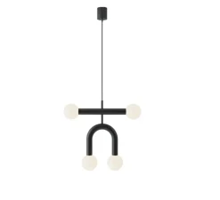 Suspension, Rigoberta duo super curved, noir mat, L49,5cm, H42cm - Robin