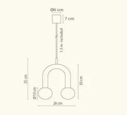 Suspension, Rigoberta Super Curved, noir mat, L26cm, H30cm - Robin