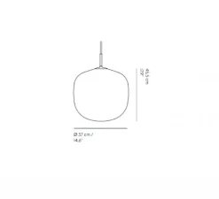 Suspension, Rime, gris, opalin, Ø37cm, H45,5cm - Muuto