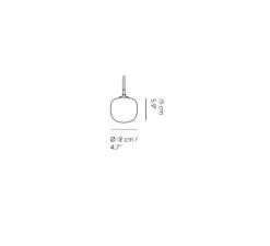 Suspension, Rime, gris, opalin, 2700K, 190lm, Ø12cm, H15cm - Muuto