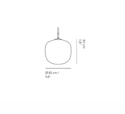 Suspension, Rime, noir, opalin, Ø25cm, H30cm - Muuto