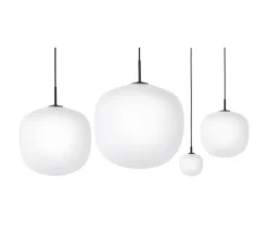 Suspension, Rime, noir, opalin, Ø45cm, H55,5cm - Muuto