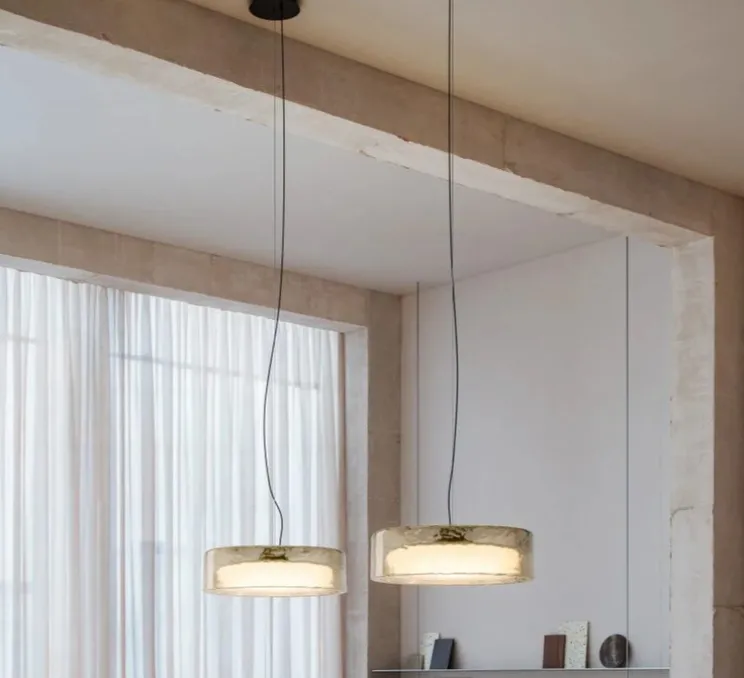 Suspension, Ringo 70, verre fumé, LED, dim, 2700-3000-4000K, 3205 lm, Ø70cm, H21cm - Marset