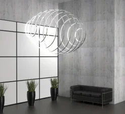 Suspension, Rings, vertical, noir, LED, 2700k, 3975lm, Ø80cm - LED - Zava
