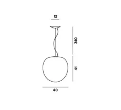 Suspension, Rituals XL, blanc, Ø40cm, H41cm - Foscarini