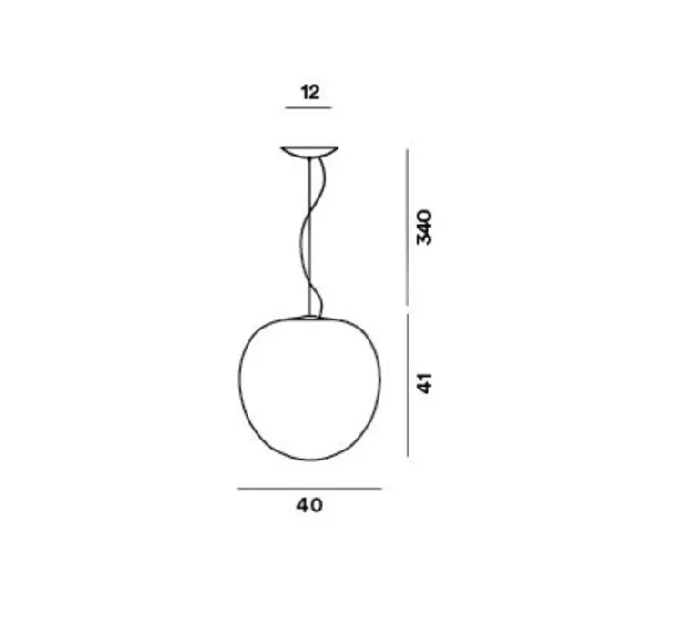 Suspension, Rituals XL, blanc, Ø40cm, H41cm - Foscarini