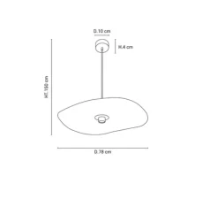 Suspension, Rivage L, lin naturel, Ø78cm, H6cm - Market Set