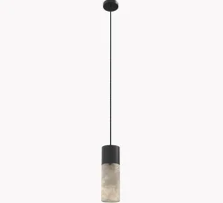 Suspension, Rock, noir, Albâtre, Ø9cm, H22cm - Robin