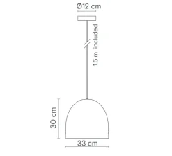 Suspension, Ronda, noir, Ø33cm, H30cm - Robin