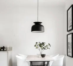 Suspension, Ronde 40, noir charbon, Ø40cm, H28cm - Gubi