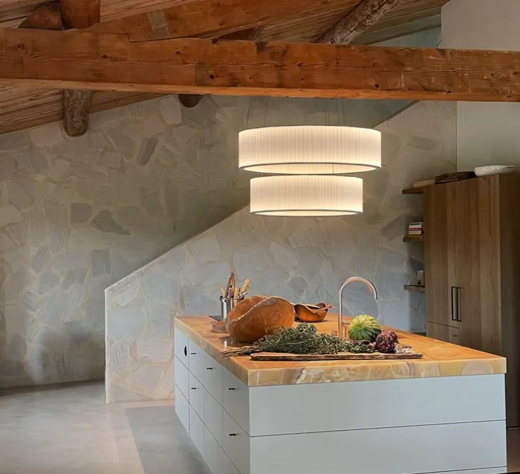 Suspension, Ronde X2, blanc, LED, dim, 2700K, 2858 lm, Ø80cm, H43,5cm - Dix heures dix