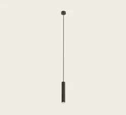 Suspension, Rose 25, noir mat, Ø4cm, H25cm - Robin