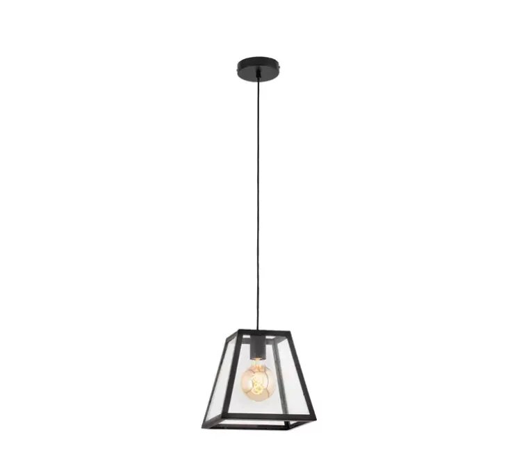 Suspension, Rose, transparent, noir, L25cm, H24cm - Faro