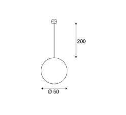 Suspension, Rotoball 50, blanc, Ø50cm, H50cm - SLV