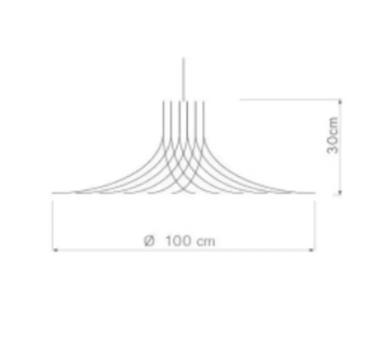 Suspension, ROTOND L, naturel,bouleau, Ø100cm, H30cm - Piatoni