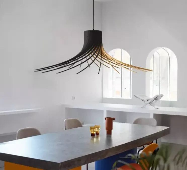 Suspension, ROTOND XXL, noir, bouleau, Ø150cm, H50cm - Piatoni