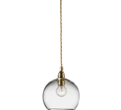 Suspension, ROWAN 15,5, Laiton, transparent, Ø15,5cm, H15,5cm - Ebb and Flow