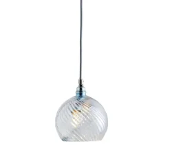 Suspension, Rowan Crystal, Swirl, S, transparent, Ø15,5cm, H15cm - Ebb and Flow