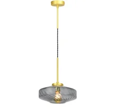 Suspension, ROXANNE, graphite doré, Ø28cm, H15cm - Elements Lighting