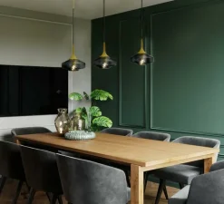 Suspension, ROXANNE PETITE, graphite doré, Ø20cm, H9cm - Elements Lighting