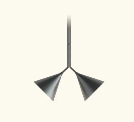 Suspension, Rubi Duo, noir et or, Ø20cm, H82cm - Robin