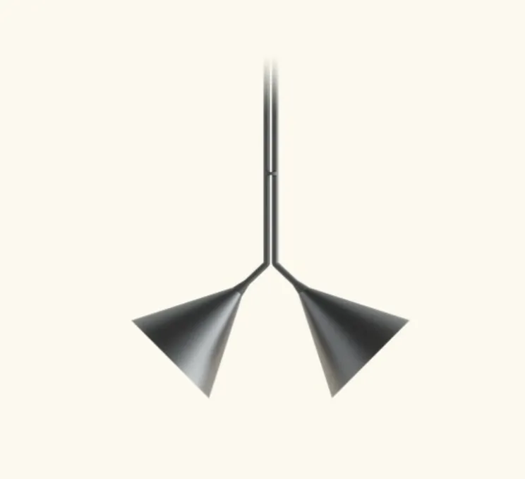 Suspension, Rubi Duo, noir et or, Ø20cm, H82cm - Robin