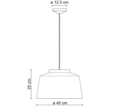 Suspension, 50's C2001, bordeaux, Ø40cm, H25cm - Ferroluce