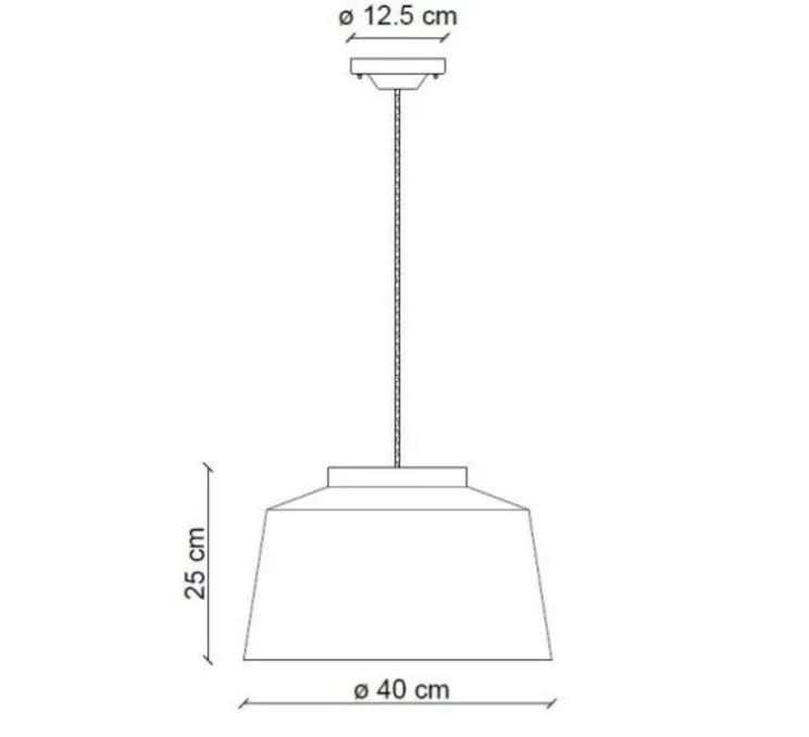Suspension, 50's C2001, bordeaux, Ø40cm, H25cm - Ferroluce