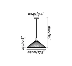 Suspension, Saigon IN, vert olive, E27, Ø70cm, H27,5cm - Faro