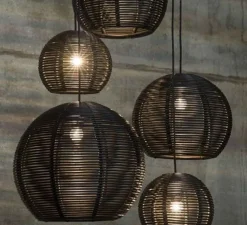 Suspension, Sangha 80, noir, Ø80cm, H75cm - Dark